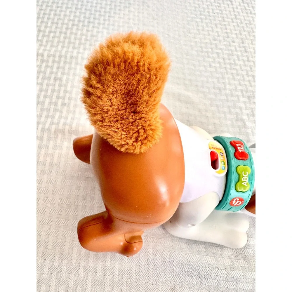 Fisher-Price 1-2-3 Crawl with Me Puppy‎ Smart Stages Learning Toy White Brown
